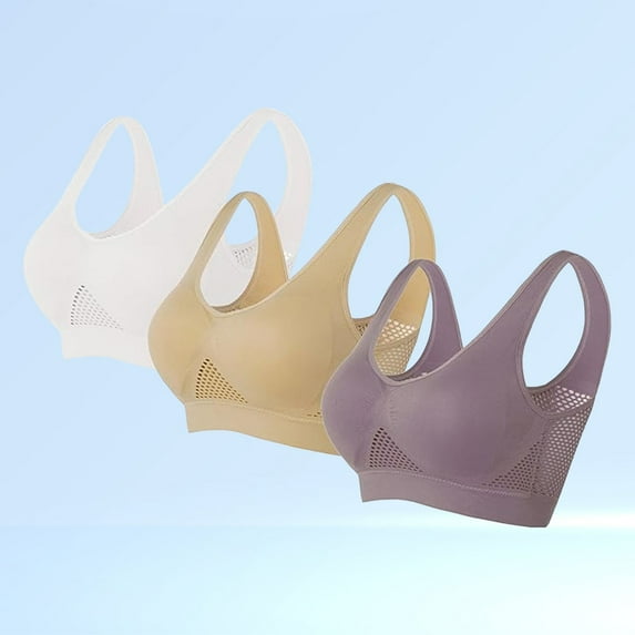 YEJIMAN Sports Bras Comfort Bras for Women Seamless Wireless Sleep Yoga Bras with Removable Pads, Yellow Seamless Underwear For Women, Nylon,Spandex Underwear For Women