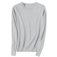 thumbnail image 1 of YEJIMAN Sweatshirt for Women Light Sweaters Long Sleeve Crew Neck Lightweight Soft Knitted Pullover Blouse Long Sleeve Clothes Pullover, 1 of 5