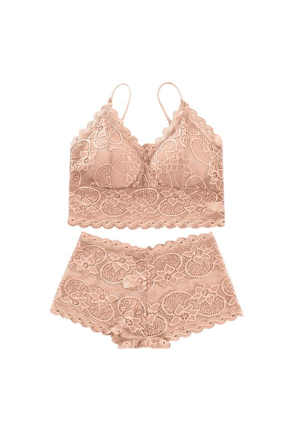 Underwear for Women Female Lace Seamless Vest Ultrathin Padded Bra Sets Ladies Underwear Brief Set Lingerie Sets