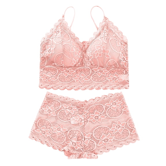 YEJIMAN Underwear for Women Female Lace Seamless Vest Ultrathin Padded Bra Sets Ladies Underwear Brief Set Lingerie Sets