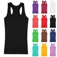 thumbnail image 1 of YEJIMAN White Button Down Shirt Women, cotton V Neck T Shirts For Women, 12 Piece Pack Women's Ribbed Cotton Tank Tops Assorted Color (Muscle Tank Top Large), 1 of 8