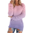 thumbnail image 1 of YEJIMAN Winter Clothing for Women Casual Solid Long Sleeve Jumper Sweaters Blouse Sweaters for Women Pink, 1 of 5