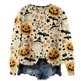 thumbnail image 1 of YEJIMAN Womens Sweaters Halloween For Women Season Sweatshirt Graphic Print Long Sleeve Knit Pullover Tops Halloween Sweater, 1 of 9