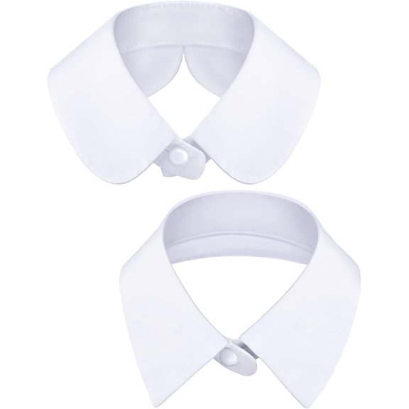 YEKEYI 2 Pieces Fake Collar Detachable Dickey False Lapel Women's Blouse Faux Fake Collar, 2 Styles, Medium