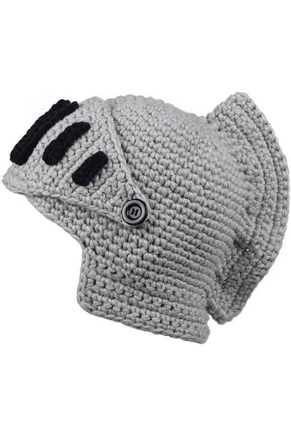 Barbarian Knit Beard Hat Funny Knit Cap Wig Beanie Hats Beard Facemask Viking Horns Bearded Caps