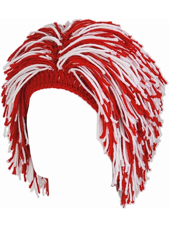 Barbarian Knit Beard Hat Wig Beanie Hat Funny Knit Hat Beard Beanie Hat for Adult Kid