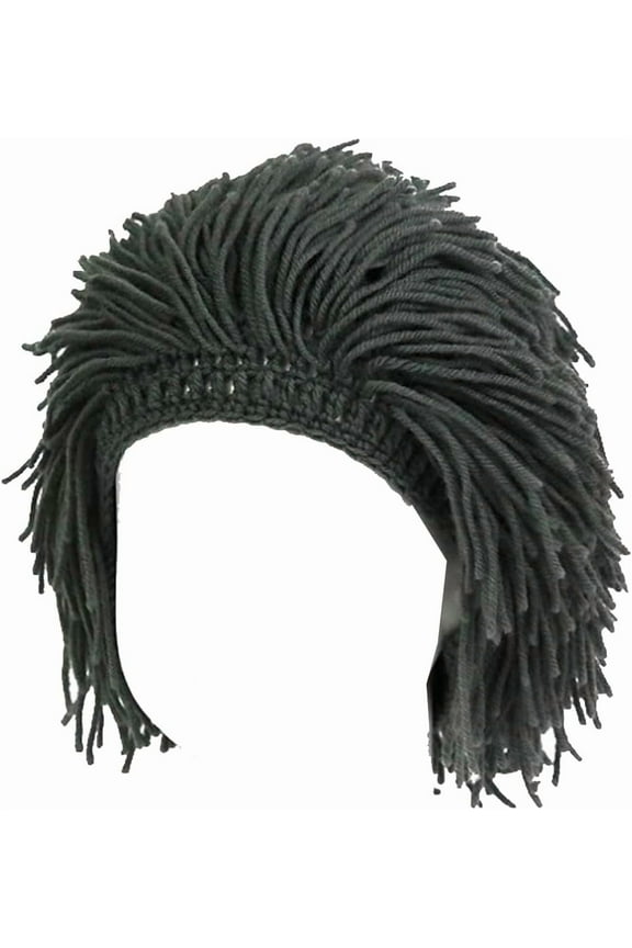 Barbarian Knit Beard Hat Wig Beanie Hat Funny Knit Hat Beard Beanie Hat for Adult Kid