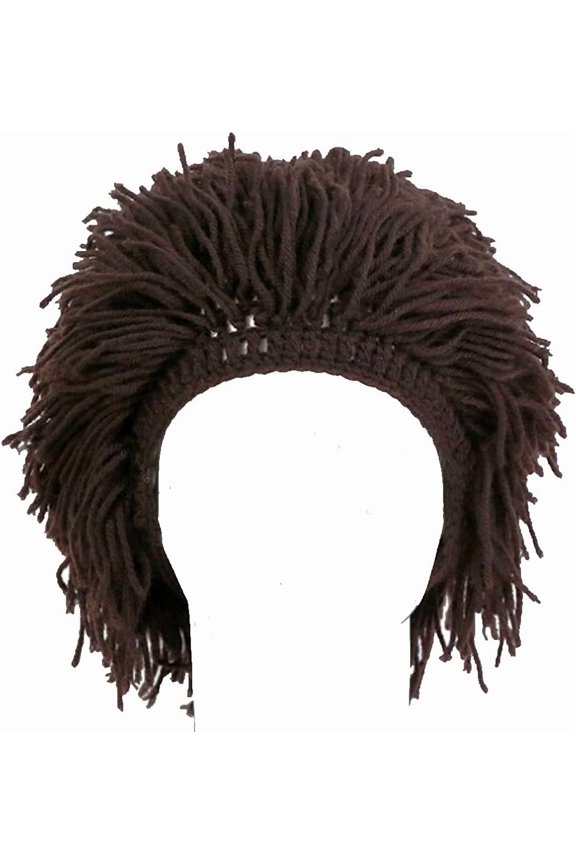 Barbarian Knit Beard Hat Wig Beanie Hat Funny Knit Hat Beard Beanie Hat for Adult Kid