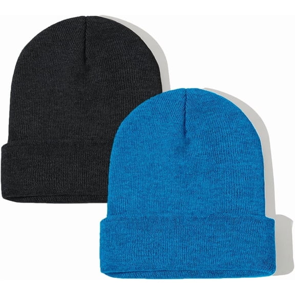 YEKEYI Beanie for Women Men Unisex Cuffed Plain Skull Knit Hat Soft Fisherman Beanies Winter Hats