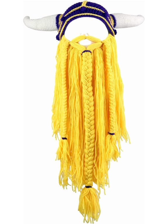Big Horn Viking Hat Beanie Beard Viking Knit Hat Barbarian Funny Ski Cap Funny halloween hat christmas hat