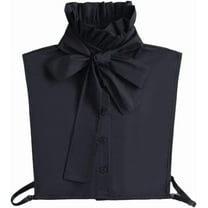 YEKEYI Bow Detachable Fake Collar Elegant DickeyStand Up Collar Women's Half Shirt Collar