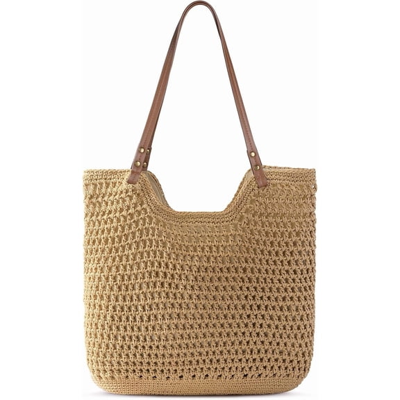 YEKEYI Crochet Beach Bags for Women, Soft Summer Tote Bag, Woven Purses Shoulder Bag for Daily & Vacation