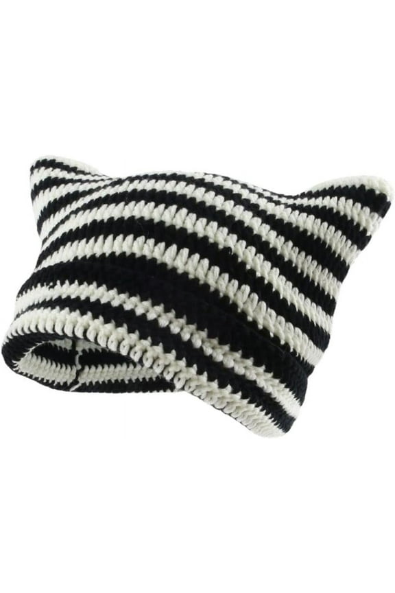 Crochet Hats for Women Cat Beanie Vintage Beanies Women Fox Hat Grunge Accessories Slouchy Beanies for Women