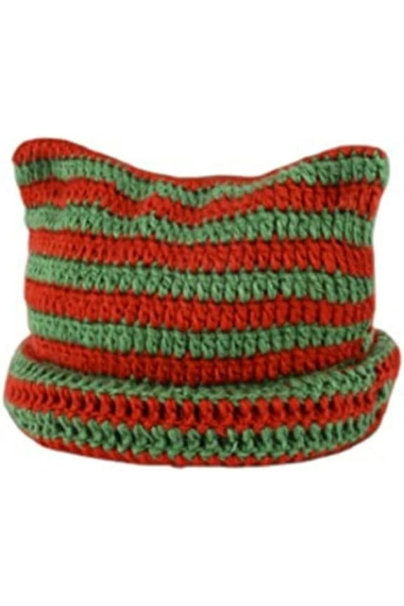 Crochet Hats for Women Cat Beanie Vintage Beanies Women Fox Hat Grunge Accessories Slouchy Beanies for Women