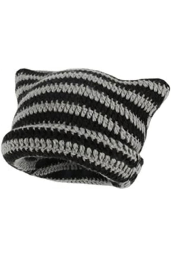 Crochet Hats for Women Cat Beanie Vintage Beanies Women Fox Hat Grunge Accessories Slouchy Beanies for Women
