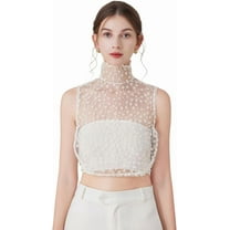 YEKEYI Detachable False Collar Wrist Cuffs Fake Sleeve Cuffs Collar Half Shirt Collar for Women