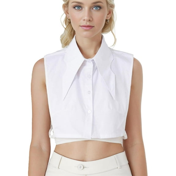 YEKEYI Detachable Pointed White Collar Fake Dicky Collar Cuellos Falsos para Mujer Half Shirts for Women Layering