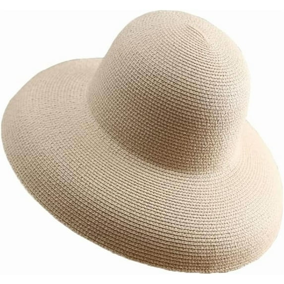 Floppy Wide Brim Summer Beach Straw Hat UPF Straw Sun Hat for Women Girl