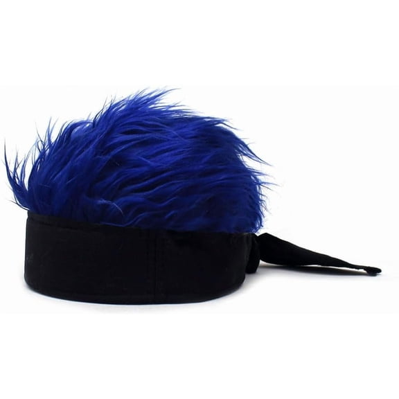 YEKEYI Halloween Novelty Hair Hats Spiked Funny Skull Hat Adjustable Wig Hat with Hair