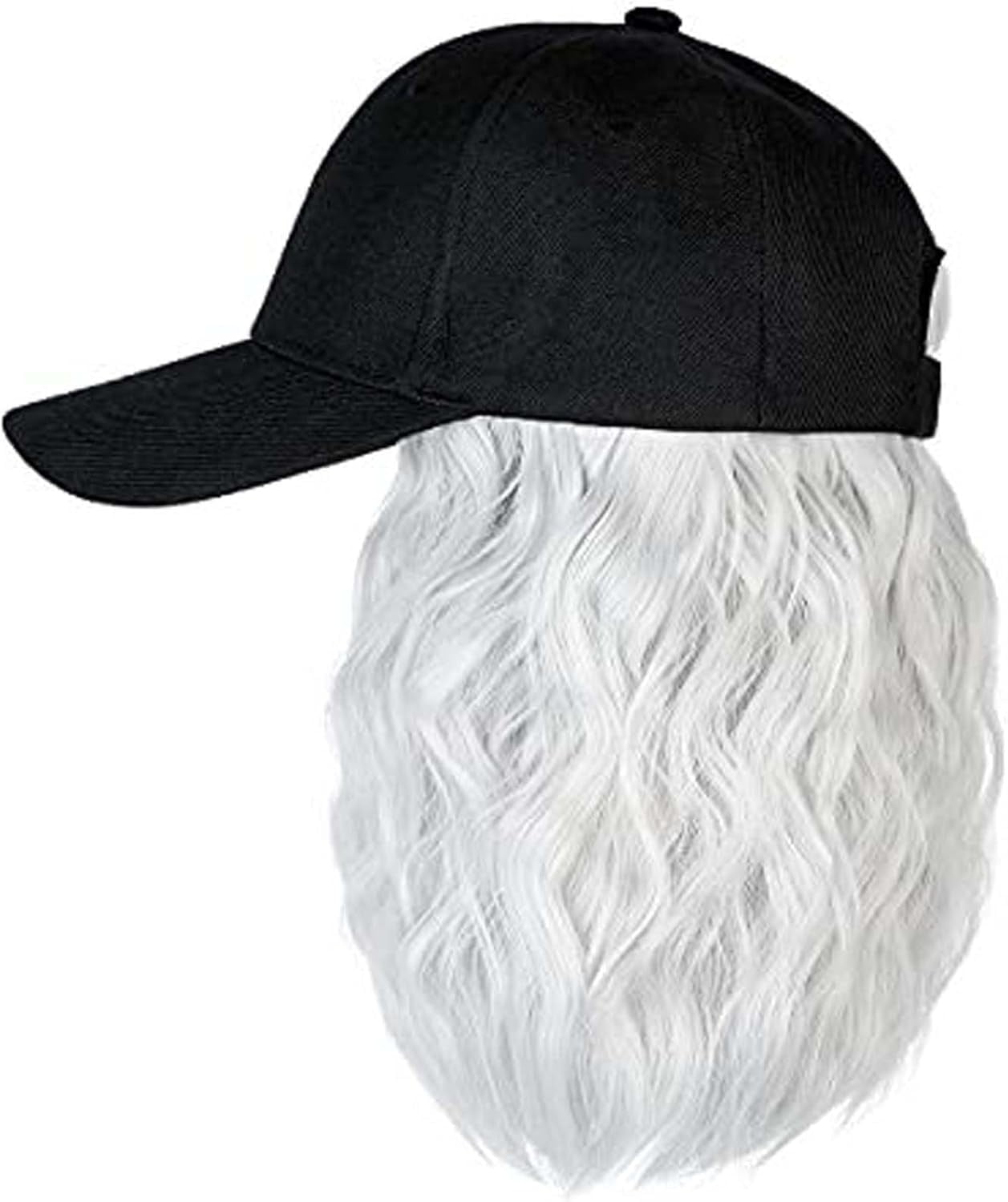 YEKEYI Hat Wig for Women, Short Wave Baseball Cap Wig with Curly Synthetic Hair Extensions