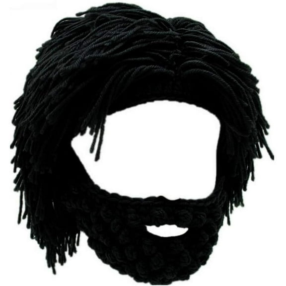 YEKEYI Kids Adult Beard Viking Knit Hat Barbarian Beanie Cap Handmade Knitted Funny Skull Cap