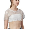 thumbnail image 1 of YEKEYI Lace Crop Tops Detachable False Collar Half Blouse Dickey Collar, 1 of 6