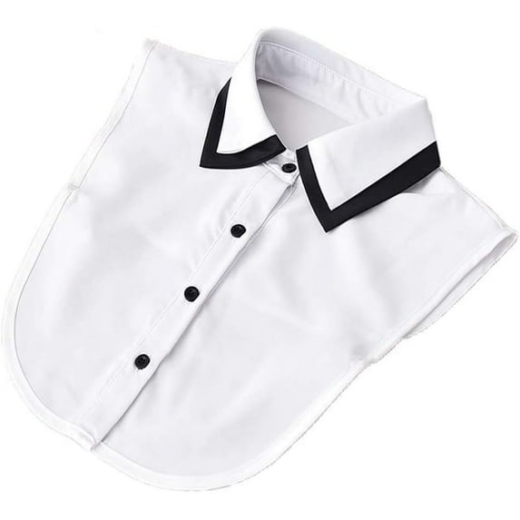 YEKEYI Lady Half Shirt Blouse - Detachable Collar Dickey for Women
