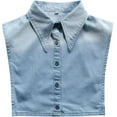 thumbnail image 1 of YEKEYI Large Pointed Collar Denim Fake Collar Detachable,Dickey Collars Blouse Top for Women Girls Decorative Favors, 1 of 7