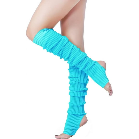 YEKEYI Long Leg Warmer, Women’s Men 80s Party Ribbed Knit Dance Sports