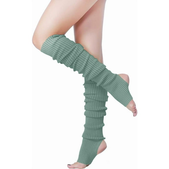YEKEYI Long Leg Warmer, Women’s Men 80s Party Ribbed Knit Dance Sports