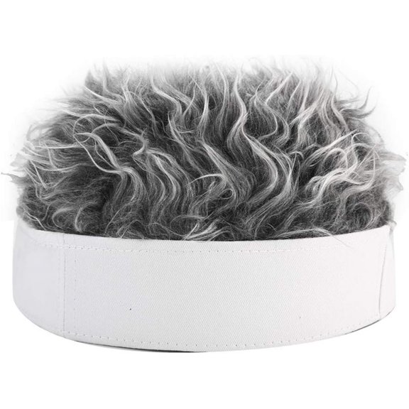 YEKEYI Novelty Hair Visor Cap Adjustable Baseball Hat Wig Spiked Hairs Unisex Cycling Bike Bicycle Cap Fake Hair Wig Visor