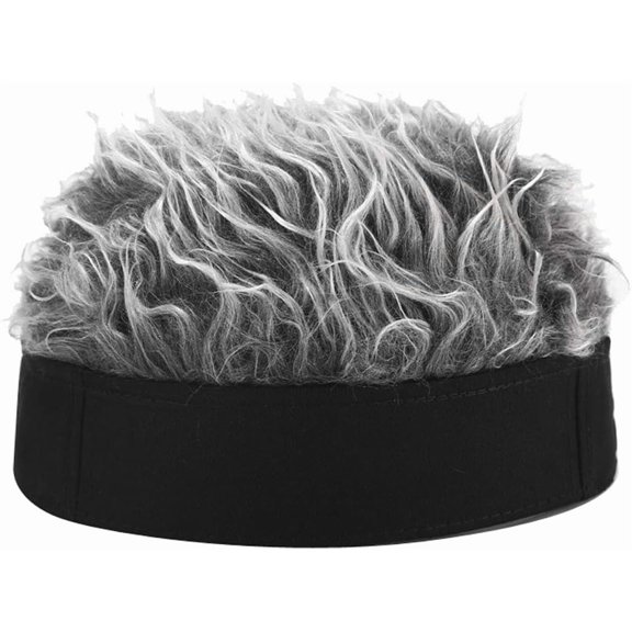 YEKEYI Novelty Hair Visor Cap Adjustable Baseball Hat Wig Spiked Hairs Unisex Cycling Bike Bicycle Cap Fake Hair Wig Visor