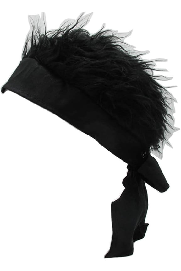 Novelty Team Wear Riding Hats Unisex Cycling Bike Bicycle Cap Fake Hair Wig Visor