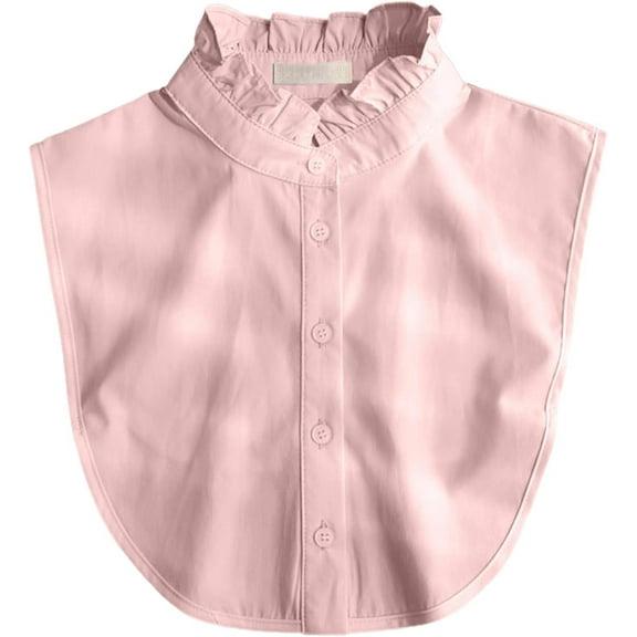 YEKEYI Solid Color Chiffon Fake Collar Detachable Dickey Collar Black Collar White Fake Collar for Women Girls