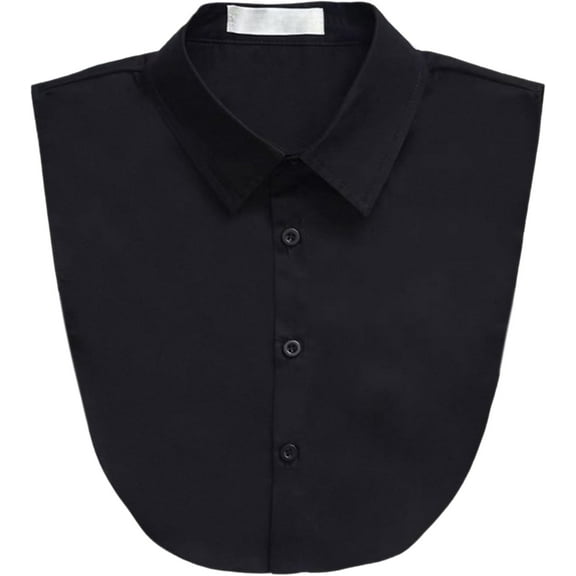 YEKEYI Solid Color Cotton Fake Collar Detachable Dickey Collar Black Collar White Fake Collar for Women Men