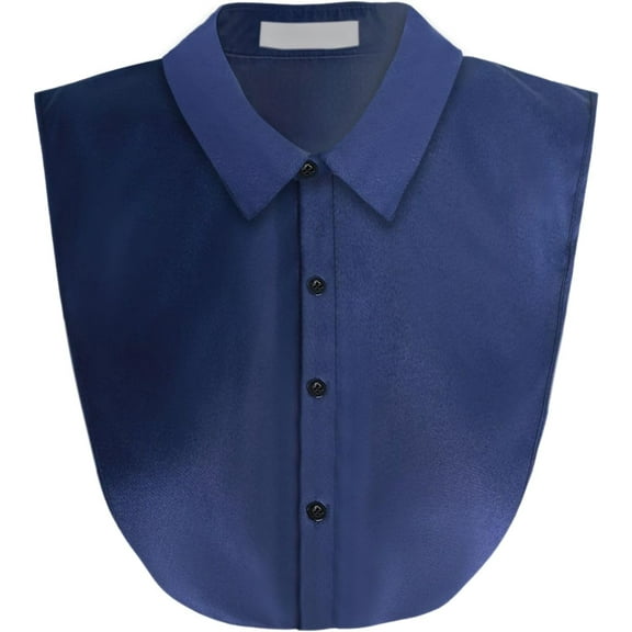 YEKEYI Solid Color Cotton Fake Collar Detachable Dickey Collar Black Collar White Fake Collar for Women Men