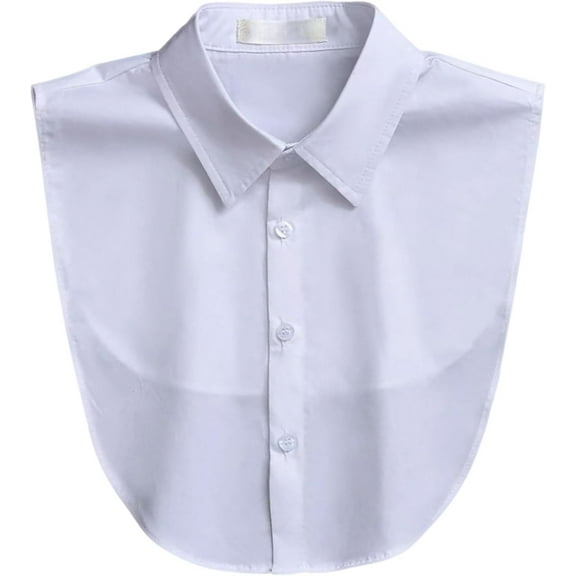 YEKEYI Solid Color Cotton Fake Collar Detachable Dickey Collar Black Collar White Fake Collar for Women Men