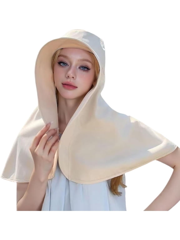 Sun Hats for Women Sun Protection Wide Brim Shawl with Neck Flap Hiking Visor Hat Outdoor Summer Protection Beach Hat