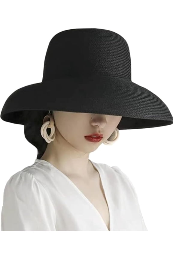 Sun Hats for Women Wide Brim Beach Hat Straw Hat UPF Travel Foldable Brim Summer UV Hat