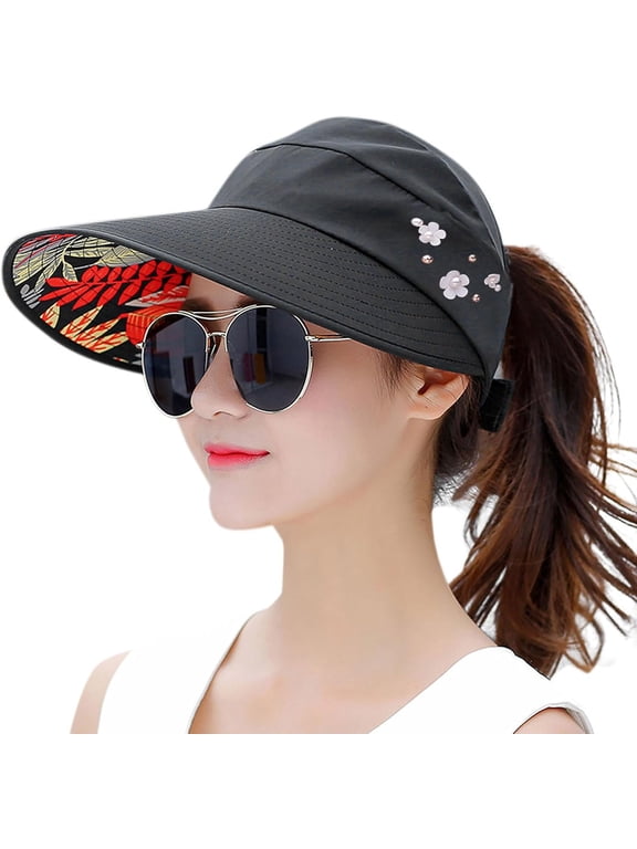Sun Hats for Women Wide Brim Sun Hat UV Protection Caps Floppy Beach Packable Visor