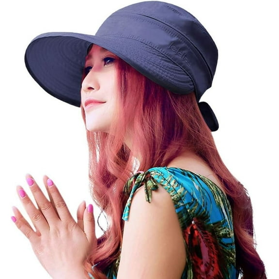 YEKEYI Sun Hats for Women with UV Protection Wide Brim Sun Hat Visor Summer Beach Outdoor Foldable Womens Cap