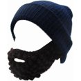 thumbnail image 1 of YEKEYI Unisex Wacky Beard Hat Knit Funny Beanie Halloween Cap Wind Mask, 1 of 5