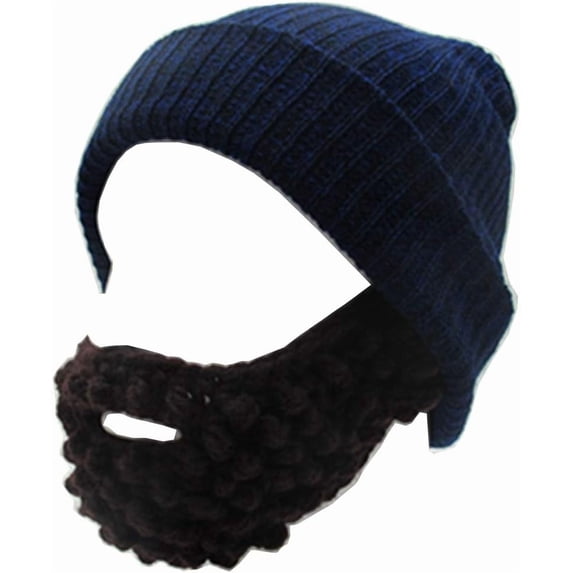 YEKEYI Unisex Wacky Beard Hat Knit Funny Beanie Halloween Cap Wind Mask