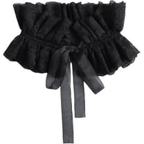 YEKEYI Vintage Lace Ruffled Multi-layer Detachable Collar Victorian Edwardian White Costume Neck Collar Unisex