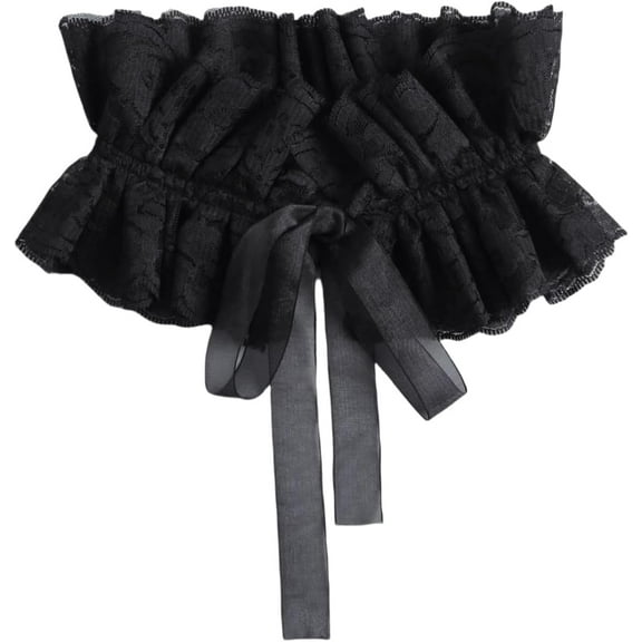 YEKEYI Vintage Lace Ruffled Multi-layer Detachable Collar Victorian Edwardian White Costume Neck Collar Unisex