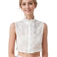 thumbnail image 1 of YEKEYI White Collar Embroidered Fabric Fake Collar for Daily Wear,Classic Style Perfect for Sweaters Dresses, 1 of 6