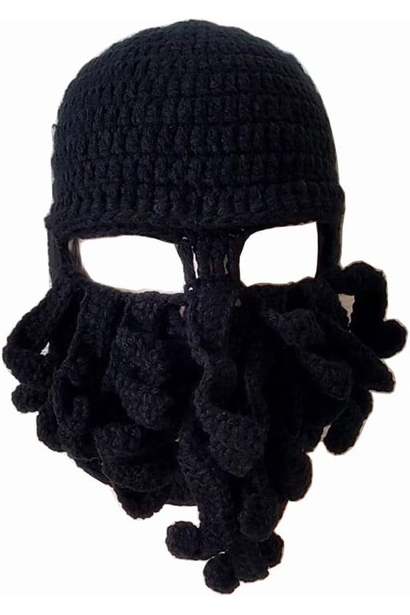 Wig Beard Hats Handmade Knit Warm Winter Caps Ski Funny Mask Beanie for Men Women YEKEYI