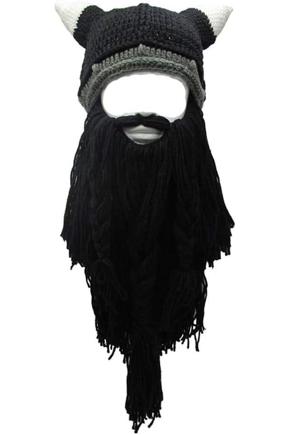 Wig Beard Hats Handmade Knit Warm Winter Caps Ski Funny Mask Beanie for Men Women YEKEYI