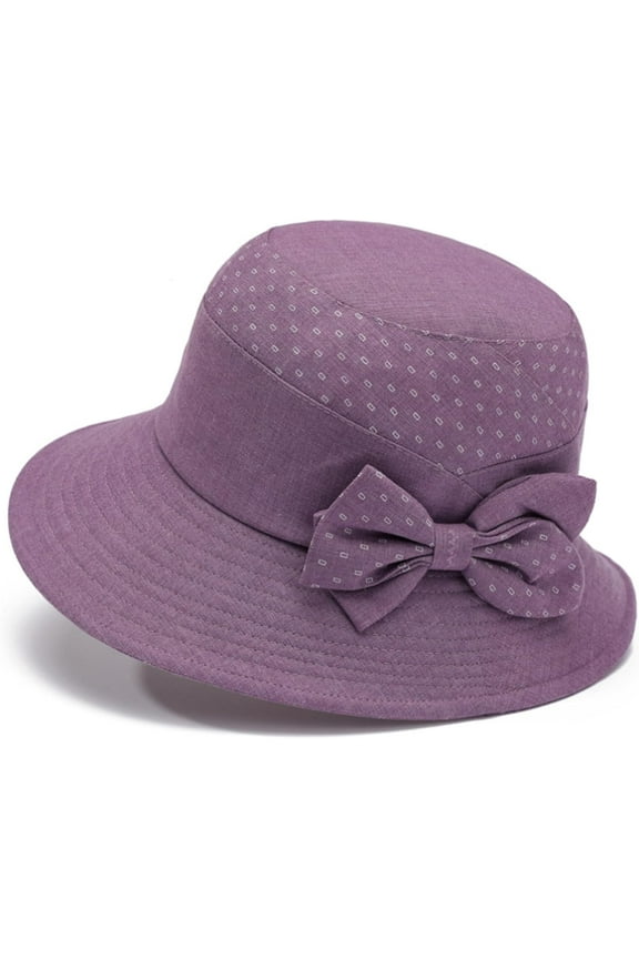 Women's Cotton Linen Bucket Hat Big Brim Hat Summer Sun Beach Cap Visor Sunhat