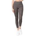 thumbnail image 1 of YELETE Women's Active Mesh Striped Single Pocket Leggings Charcoal L, 1 of 4